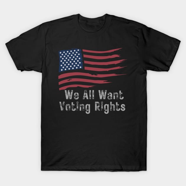 We All Want Voting Rights T-Shirt by WearablePSA